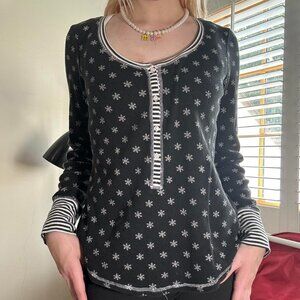 Victoria’s Secret Snowflake Print PJ Top